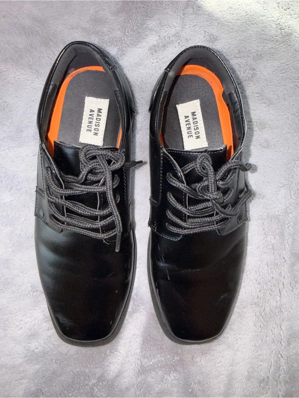 Madison Avenue Young Men’s Black Dress Lace-Up Shoes